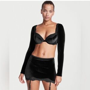 New! |Victoria’s Secret| Victoria’s Secret Velvet Lace Push-Up Bra Top |Size: XS